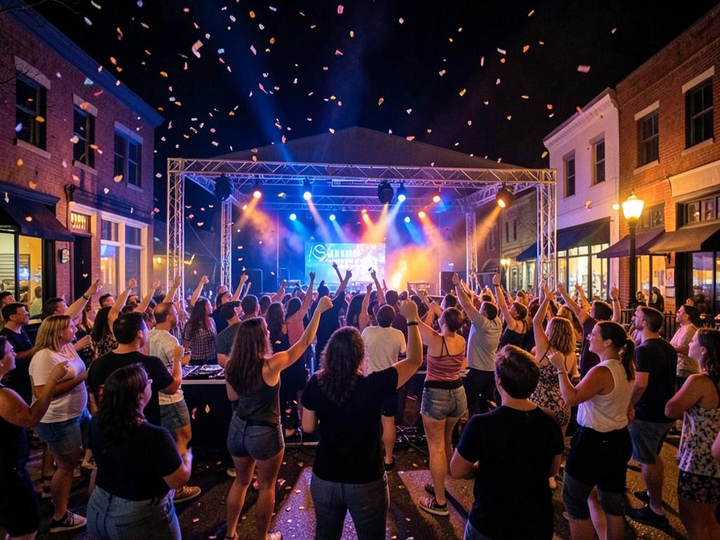 Live DJ set on Main Street